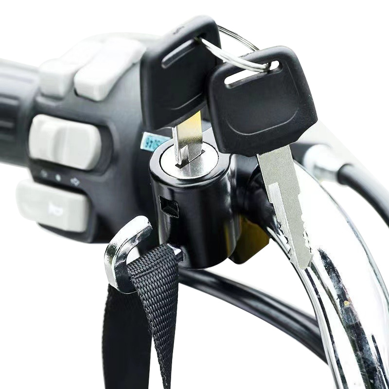 Commuter Bike Lock - ตัวล็อคหมวกกันน็อคมอเตอร์ไซค์อเนกประสงค์ ป้องกันการโจรกรรม ตัวล็อคแบบยึดติด ทำจากโลหะ ใช้ได้กับจักรยาน ป้องกันการโจรกรรม