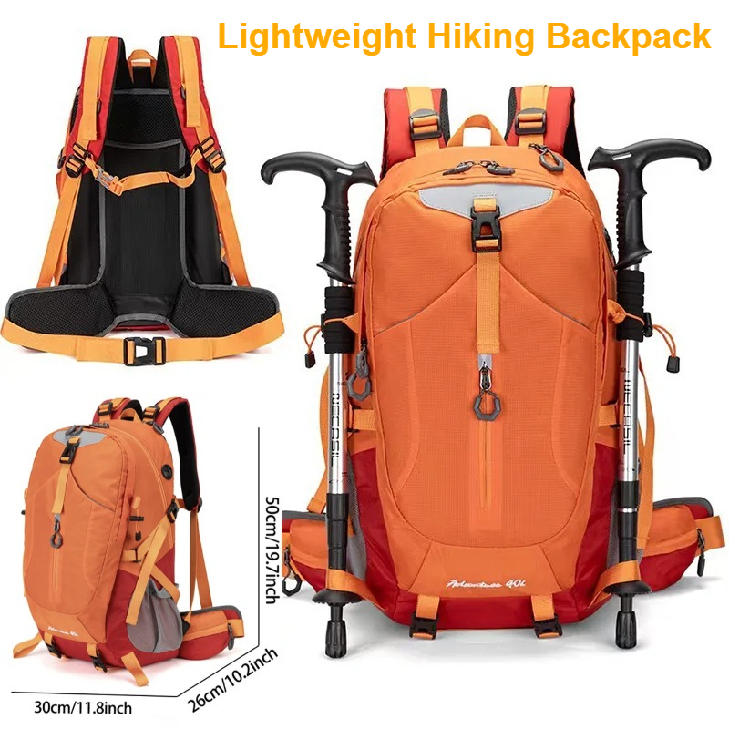 Cycling Commuter Backpack - กระเป๋าเป้สะพายหลังกันน้ำขนาด 40 ลิตร สำหรับผู้ชายและผู้หญิง เหมาะสำหรับเดินทาง แคมป์ปิ้ง