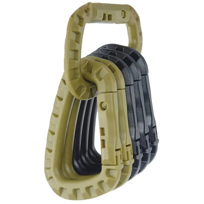 Chain Lock Combination - ชุดคาราบิเนอร์แนวยุทธวิธีชุดห่วงพลาสติกตะขอเกี่ยวแบบรวดเร็วห่วงล็อกกุญแจล็อคแบบห่วงคล้องกลางแจ้งพวงกุญแจคาราบิเนอร์