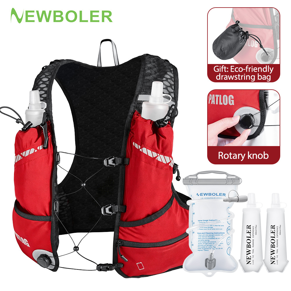 Cycling Commuter Backpack - NEWBOLER กระเป๋าเป้สะพายหลังสำหรับวิ่งเทรลกลางแจ้ง น้ำหนักเบา สำหรับผู้หญิงและผู้ชาย กระเป๋าใส่น้ำสำหรับวิ่งแข่ง กระเป๋าสำหรับมาราธอนและปั่นจักรยาน