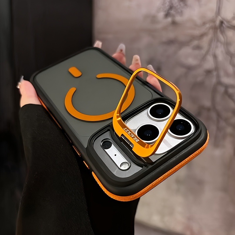 Kickstand Adjustable - เคสโทรศัพท์แม่เหล็กแบบใสหรูหราพร้อมขาตั้งปรับได้ ใช้ได้กับ iPhone Air 17 ProMax