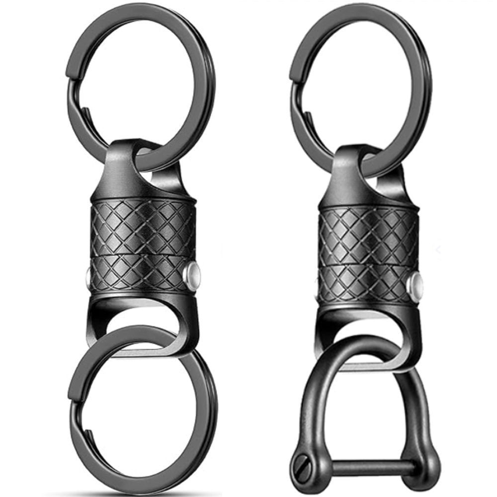 Chain Lock Combination - พวงกุญแจแม่เหล็กแบบปลดเร็วพร้อมปุ่มล็อค 2 ปุ่ม, ที่เก็บกุญแจแม่เหล็กแบบถอดได้ป้องกันการตกสำหรับกุญแจรถ, ของขวัญ EDC