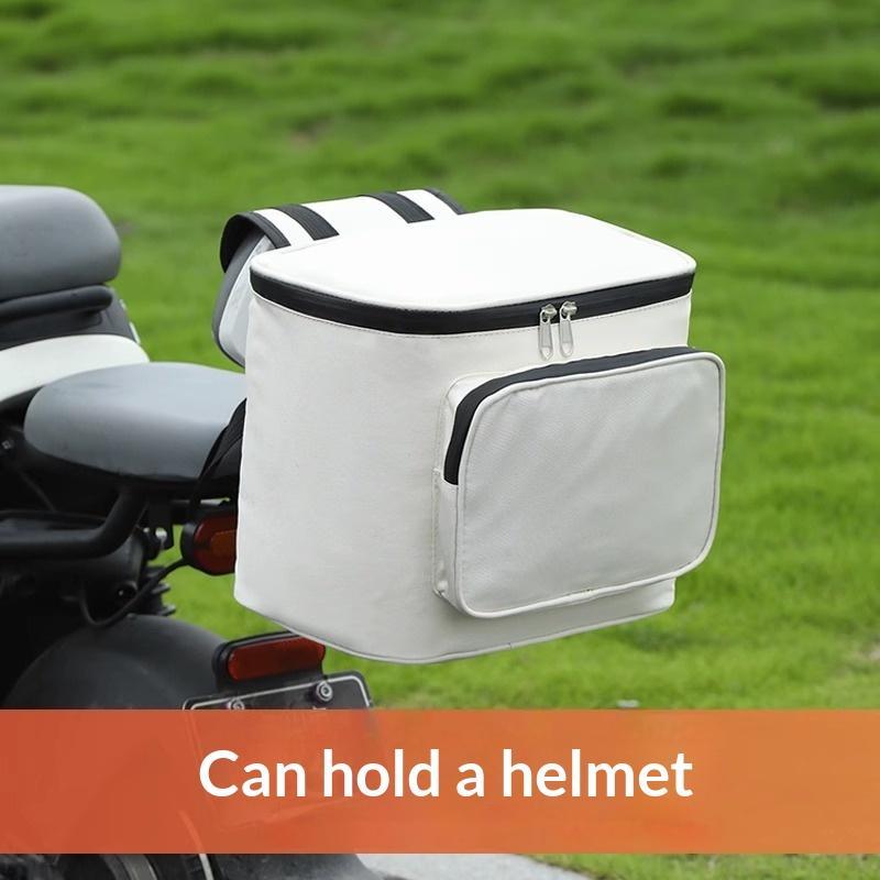 Commute Cycling Helmet - กระเป๋าเก็บของด้านหลังจักรยานไฟฟ้ากันน้ำ ความจุขนาดใหญ่ เหมาะสำหรับใส่หมวกกันน็อค การเดินทาง การปั่นจักรยาน