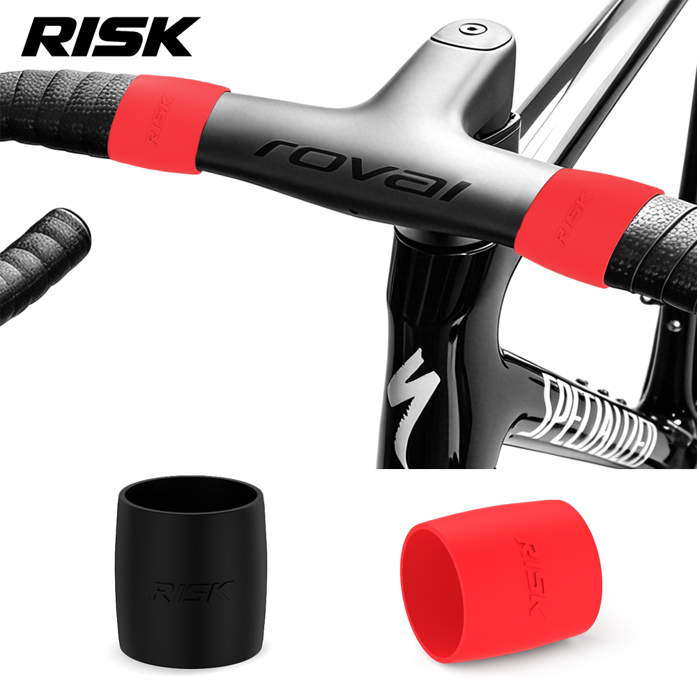 Bell Handlebar Ring - RISK 1 คู่ สายรัดแฮนด์จักรยานแบบยืดหยุ่นสูง พร้อมเทปซิลิโคนกันลื่น วงแหวนยางรัดแฮนด์จักรยาน