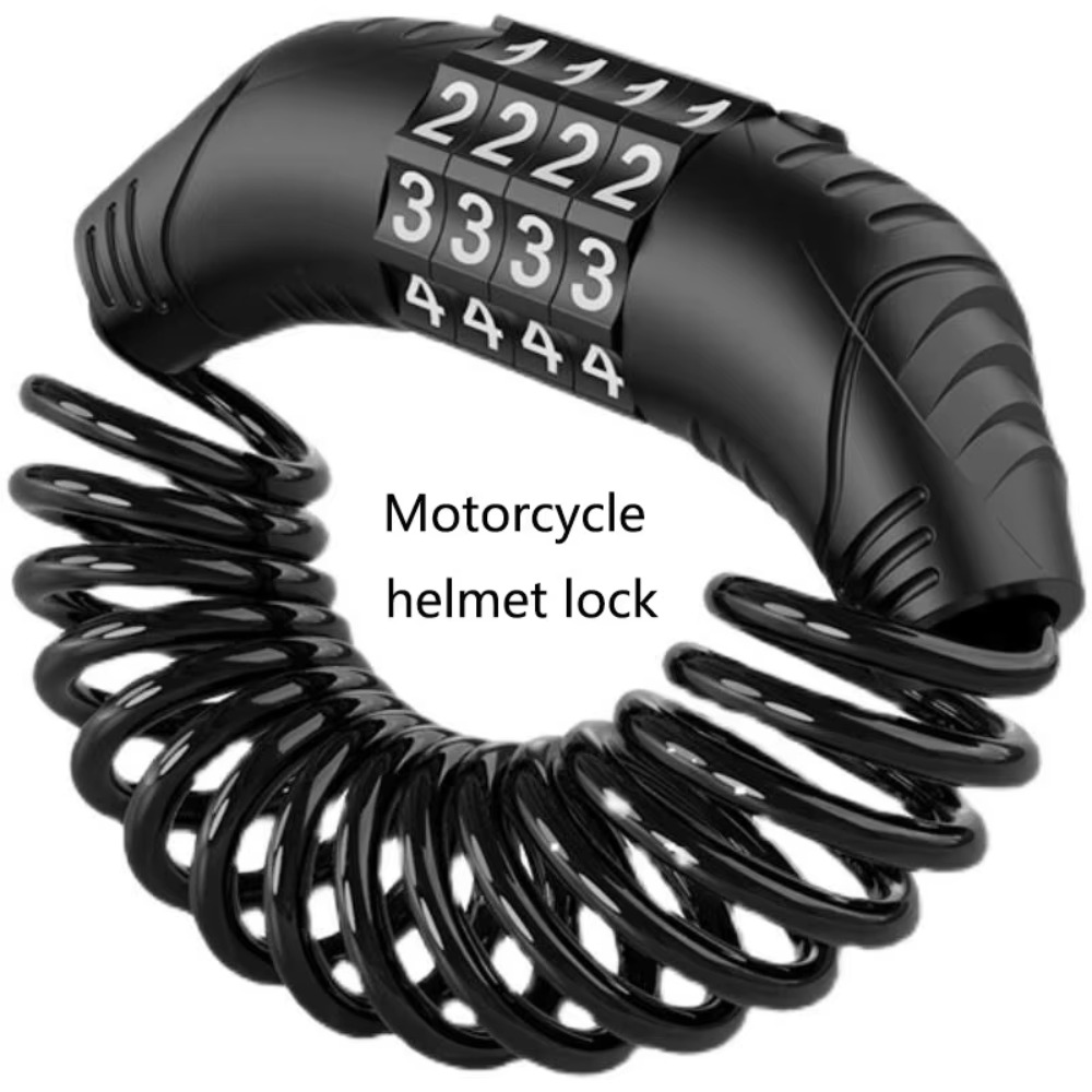 Chain Lock Combination - สายล็อคกันขโมยแบบพกพา รหัสผ่าน 4 หลัก ทนทาน ใช้ได้กับหมวกกันน็อค