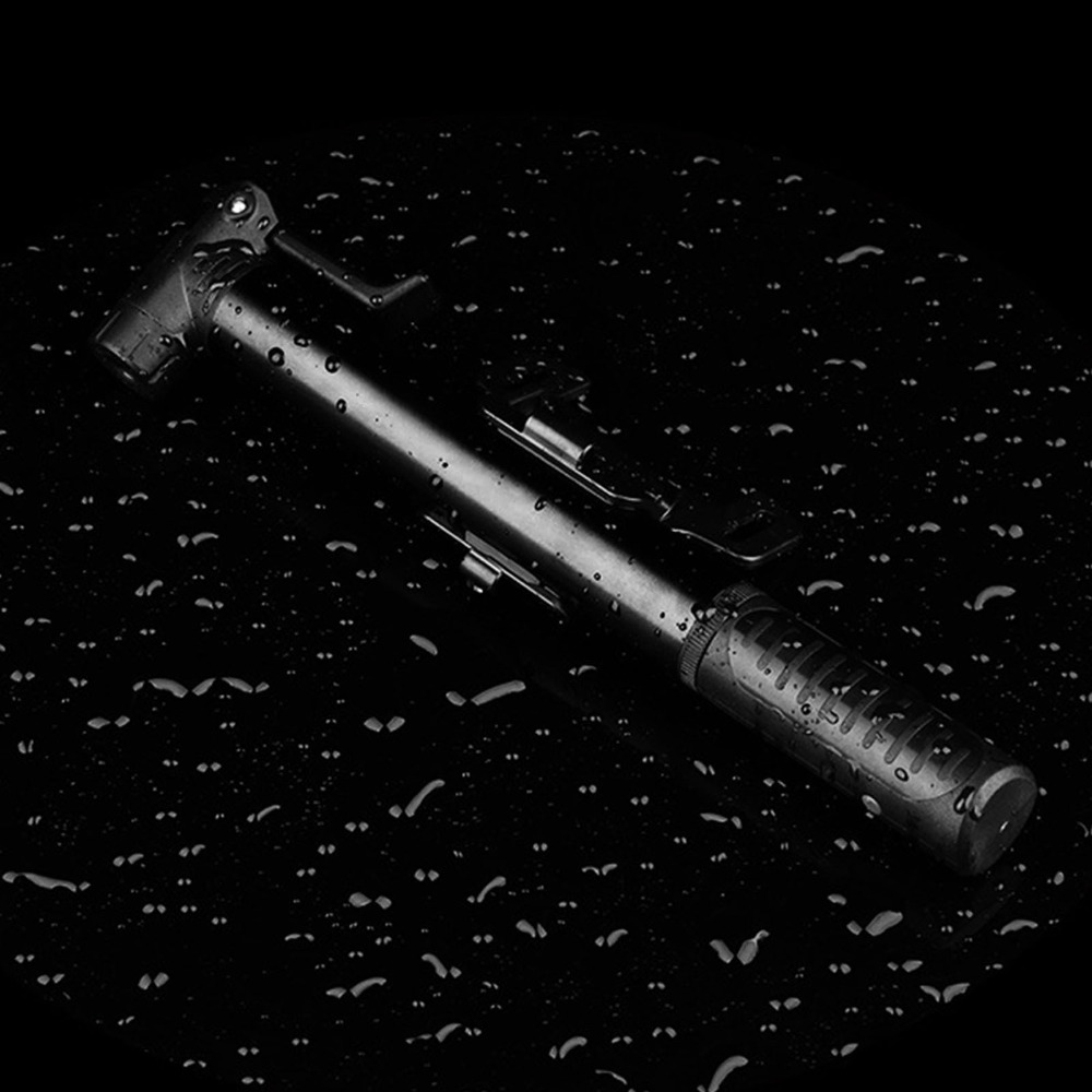 Bike Pump Frame Mount - ปั๊มลมจักรยานแบบพกพา อลูมิเนียมอัลลอยด์ ปั๊มลมจักรยานขนาดเล็กพลาสติกสีดำ พร้อมขายึดติดตั้งบนเฟรม ปั๊มลมจักรยานถนน