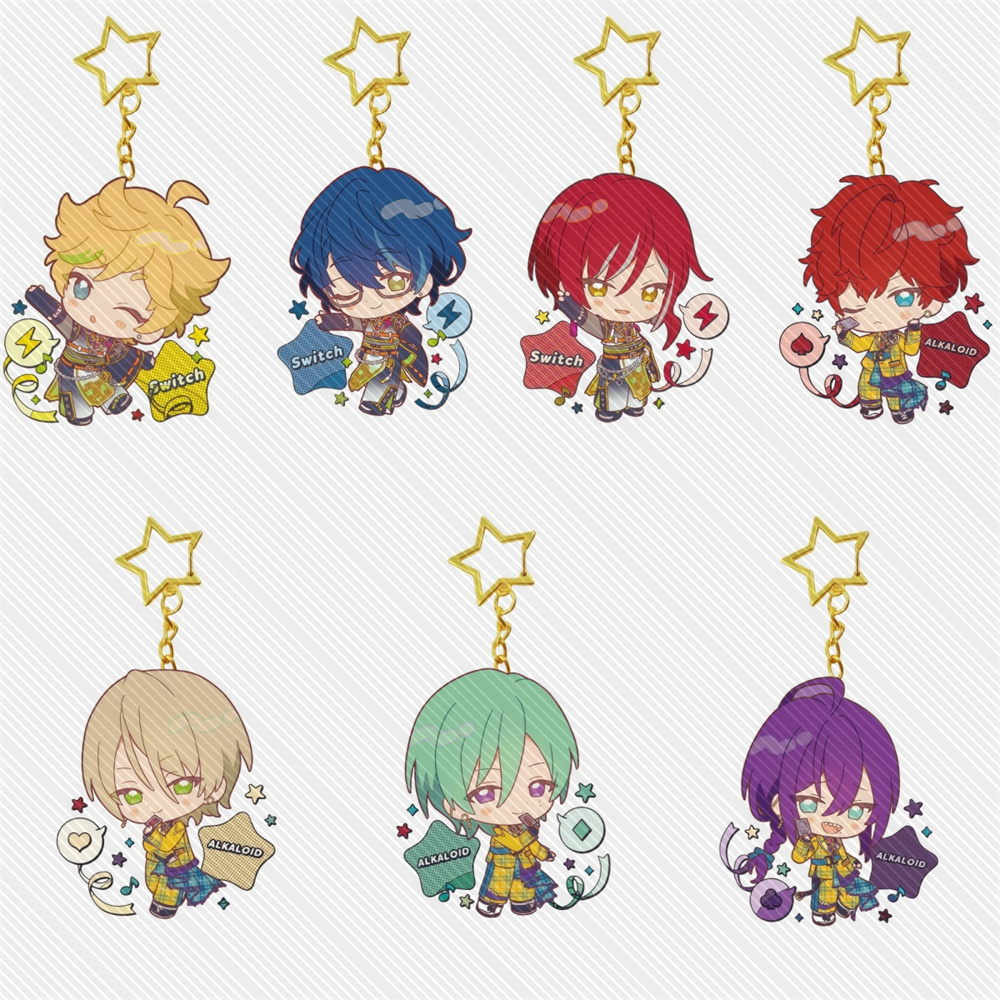 Chain Lock Combination - 6CM เกม เอนเซมบล์ สตาร์ส!! อะคริลิคขาตั้งพวงกุญแจโมเดลตกแต่งโต๊ะคอสเพลย์ตัวละครเครื่องประดับอุปกรณ์เสริมของขวัญคริสต์มาสที่ดี