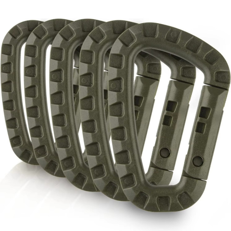 Chain Lock Combination - 2/5/16Pcs ยุทธวิธี Carabiner ชุดพลาสติกเหล็ก Quick Hook