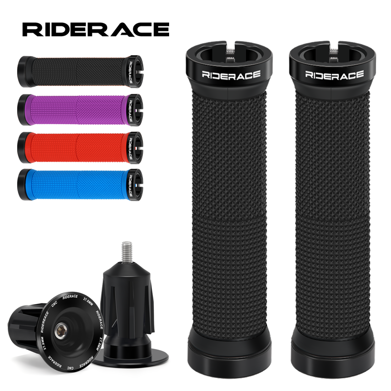 Bell Handlebar Ring - ปลอกแฮนด์จักรยาน 1 คู่ พร้อมปลอกปิดท้ายแบบล็อค สำหรับจักรยานเสือภูเขา ยางกันลื่น