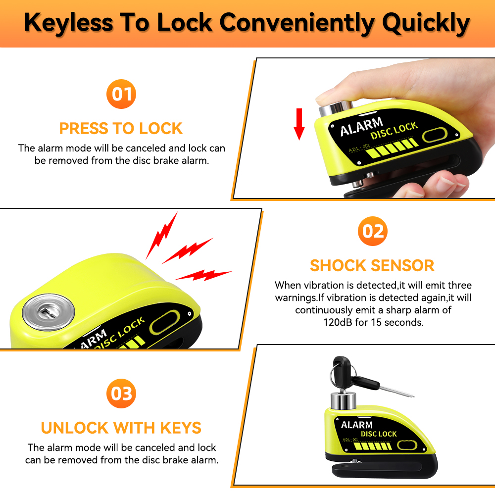 ใหม่จักรยานรถจักรยานยนต์ปลุกล็ - Commuter Bike Lock บทวิจารณ์และราคา