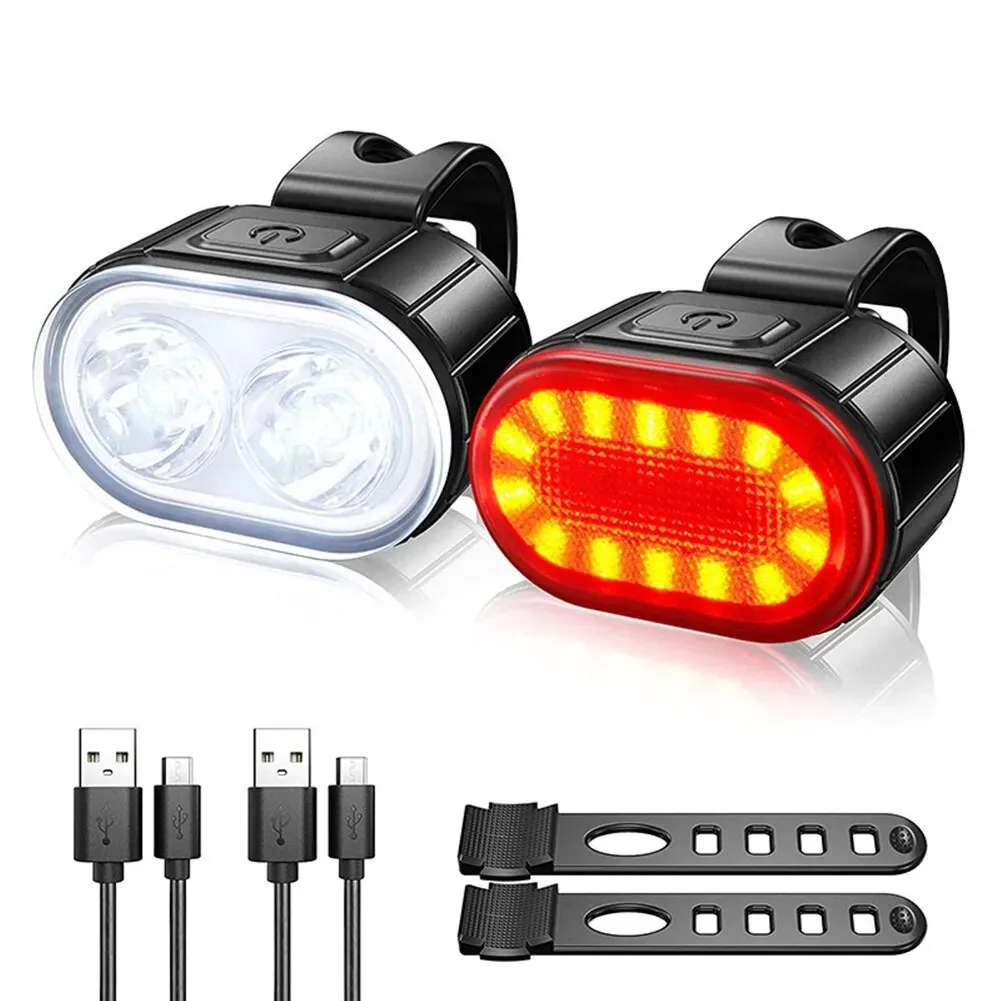 ไฟจักรยานหน้า-หลังแบบชาร์จไฟได - Bike Light Front Rear บทวิจารณ์และราคา