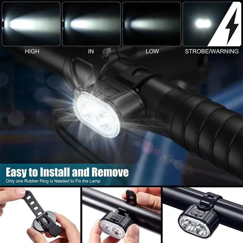 ไฟจักรยานหน้า-หลังแบบชาร์จไฟได - Bike Light Front Rear บทวิจารณ์และราคา