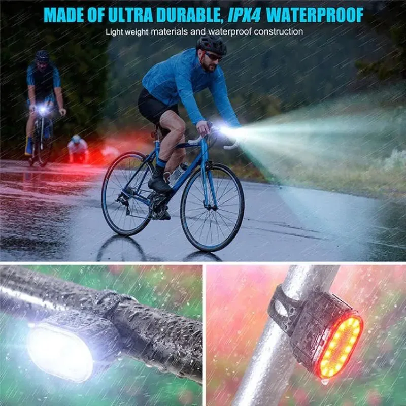 ไฟจักรยานหน้า-หลังแบบชาร์จไฟได - Bike Light Front Rear บทวิจารณ์และราคา