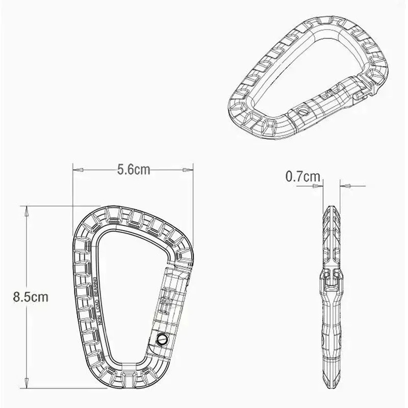 2/5/16Pcs ยุทธวิธี Carabiner ช - Chain Lock Combination บทวิจารณ์และราคา