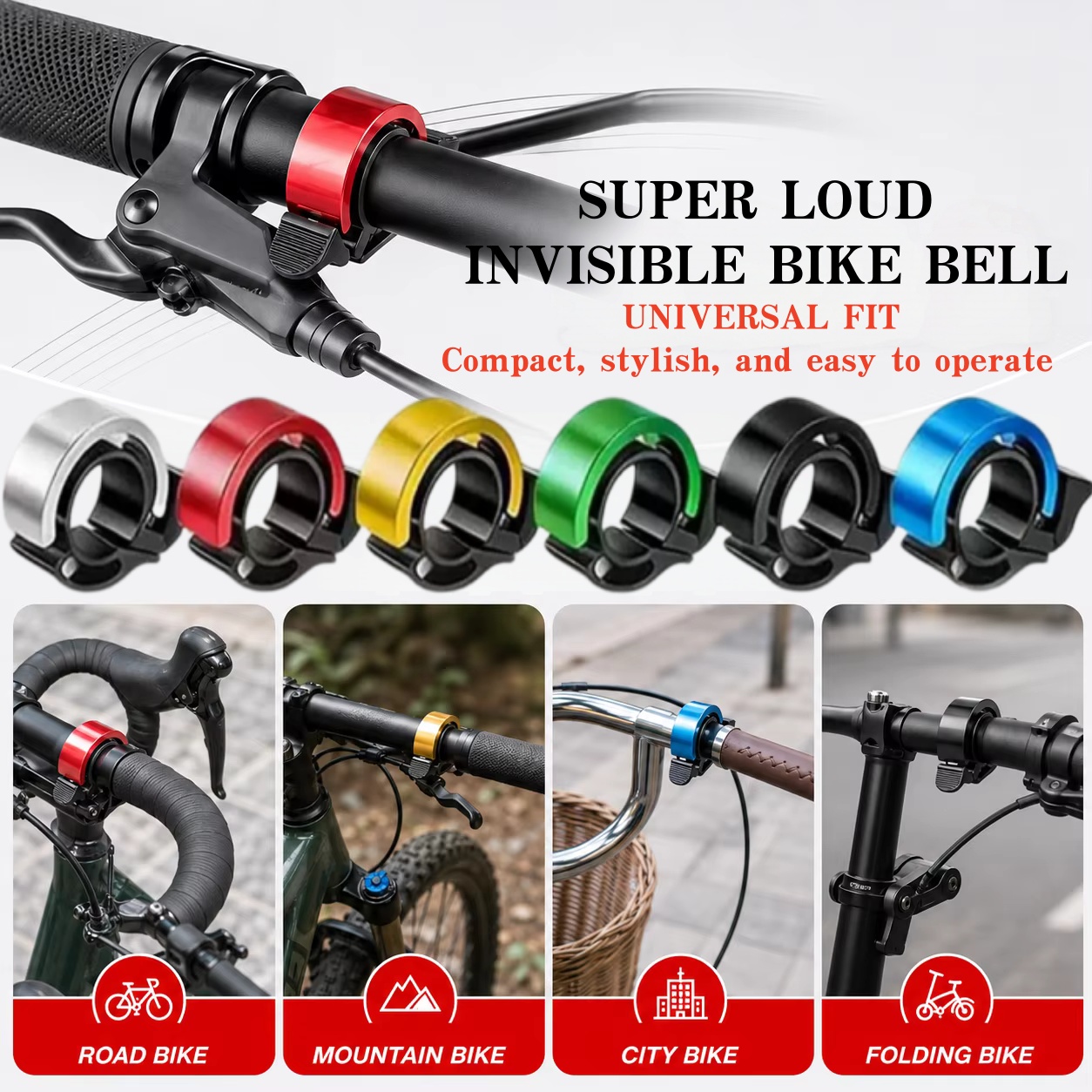 กระดิ่งจักรยาน MTB แตรจักรยาน  - Bell Handlebar Ring บทวิจารณ์และราคา