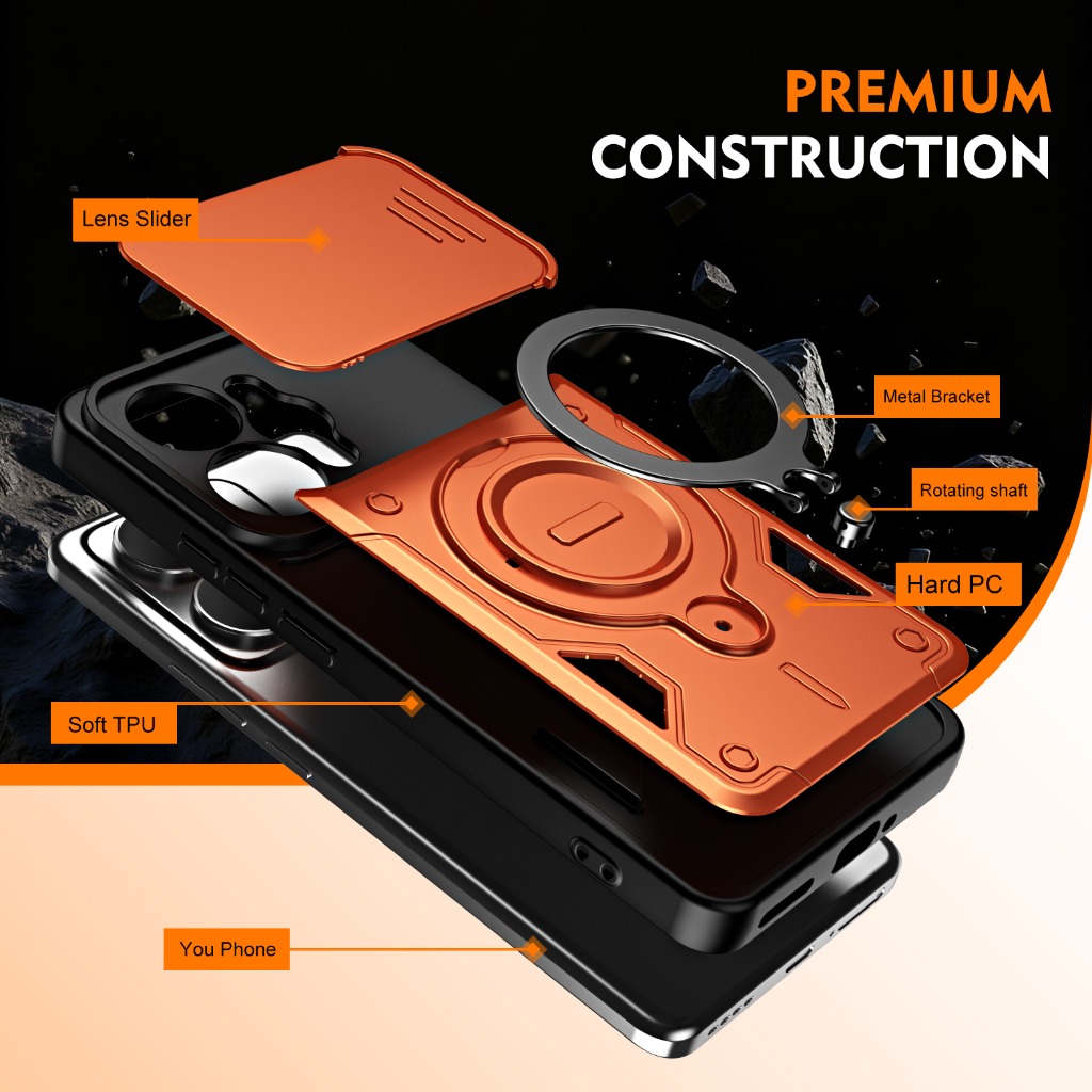 เคสโทรศัพท์กันกระแทกพร้อมฝาปิด - Kickstand Adjustable บทวิจารณ์และราคา